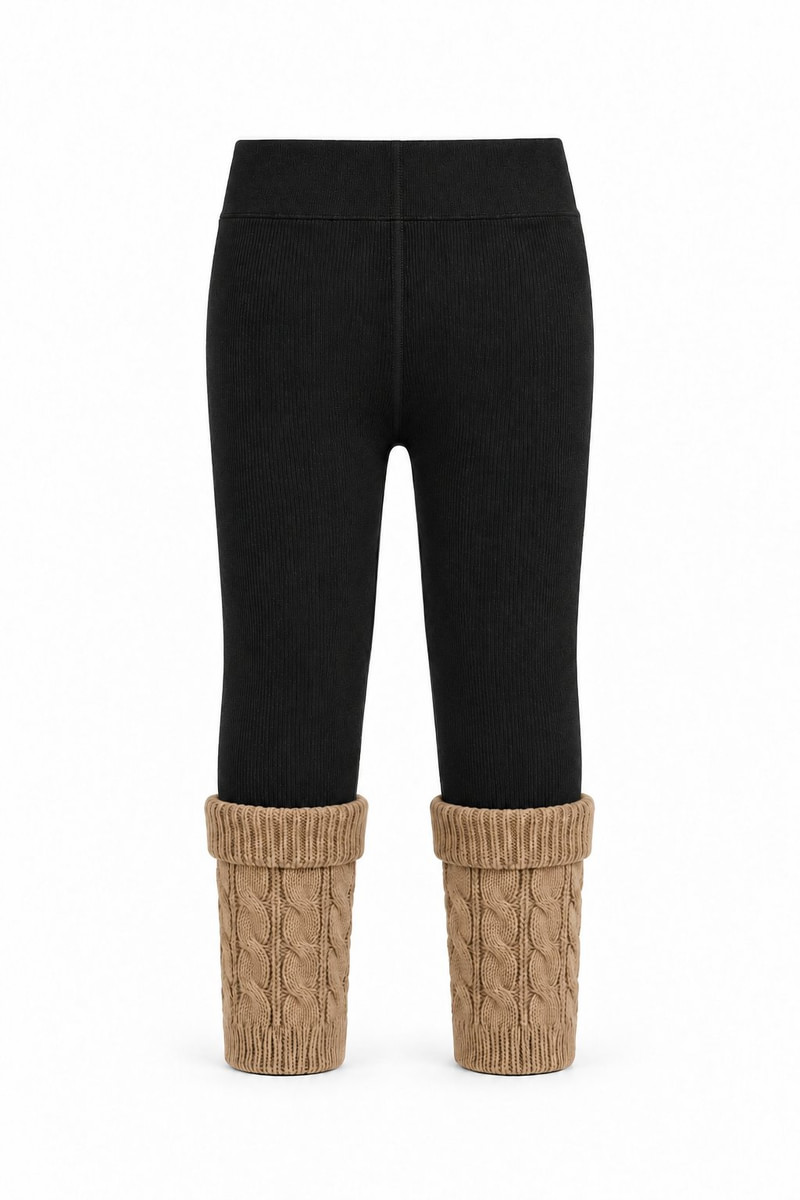 Mink Cable Knit Warmer Leggings by Sm2 for Child - view 2