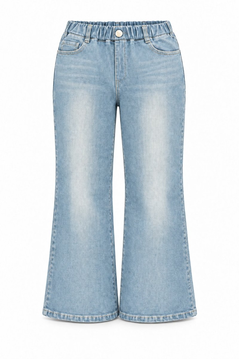 Tight Fleeced Stretch Bootcut Denim Pants by Sm2 for Child - view 1