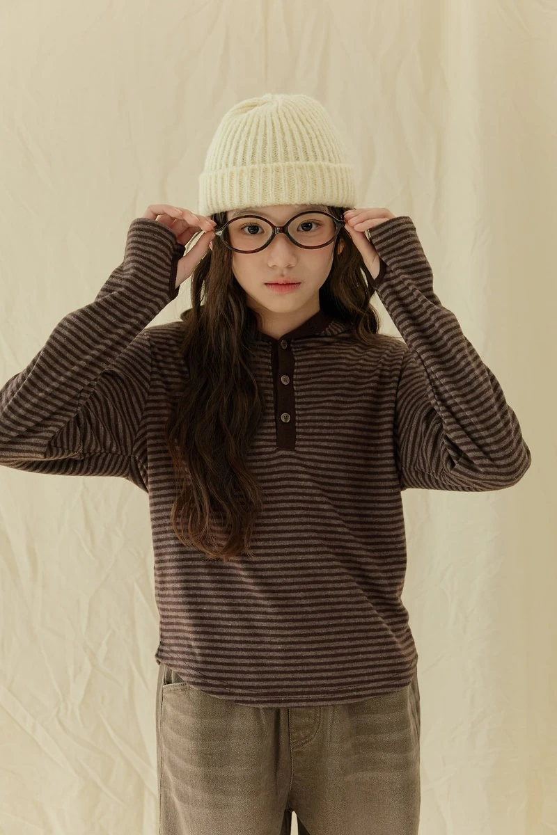 Finger Hole Fleeced Hooded Tee by Sm2 for Child - view 7