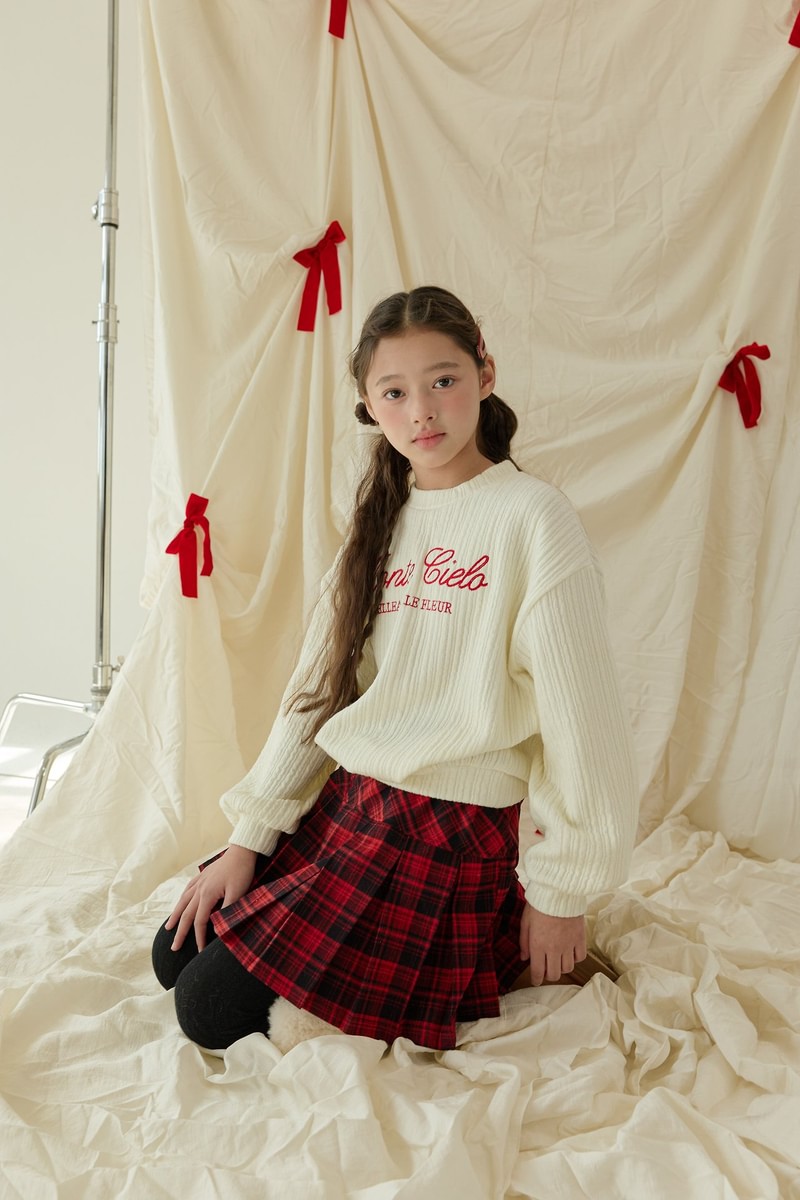 Lettering Embroidery Knit Sweatshirt by Sm2 for Child - view 4