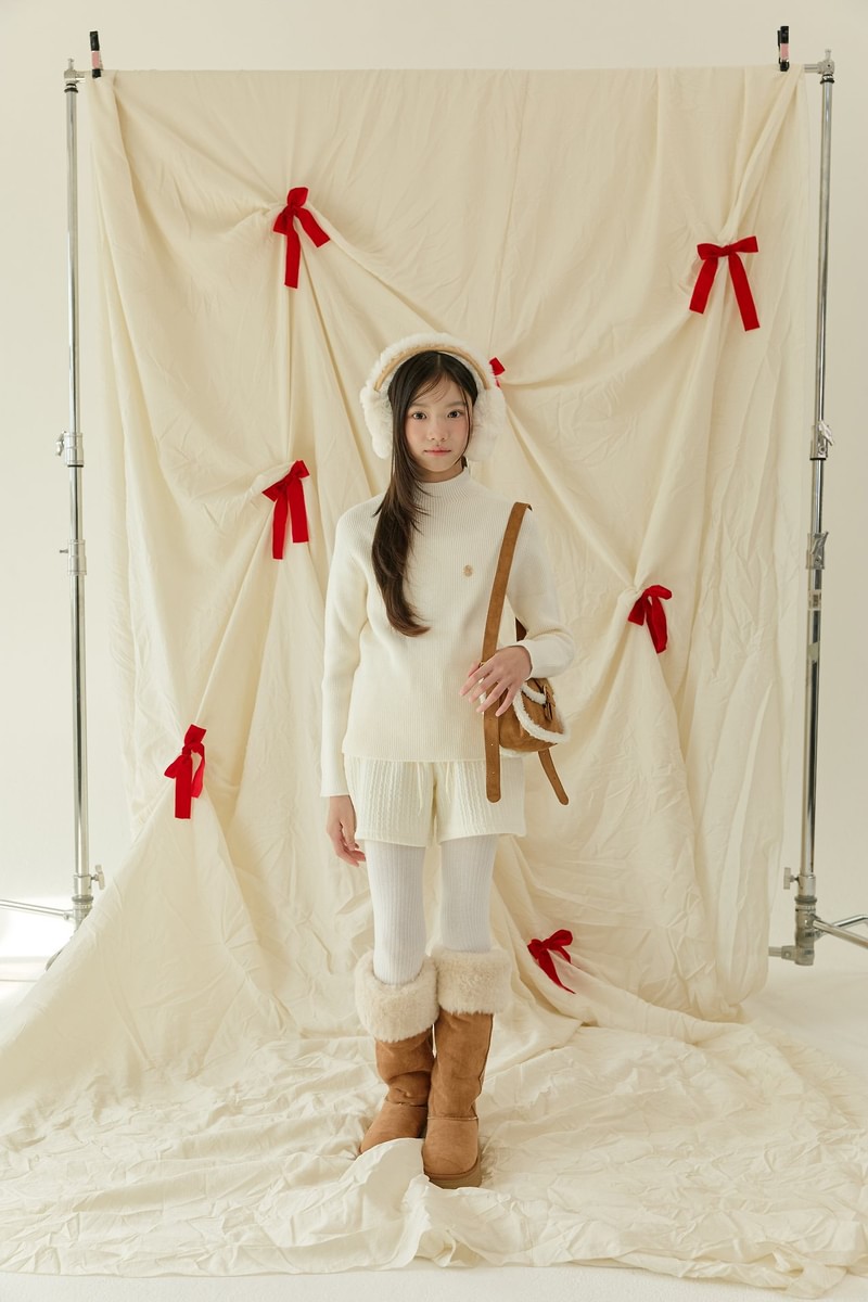 Winter Ribbed Knit Shorts by Sm2 for Child - view 3