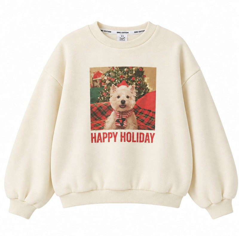 Holiday Puffy Fleeced Sweatshirt by Sm2 for Child - view 1