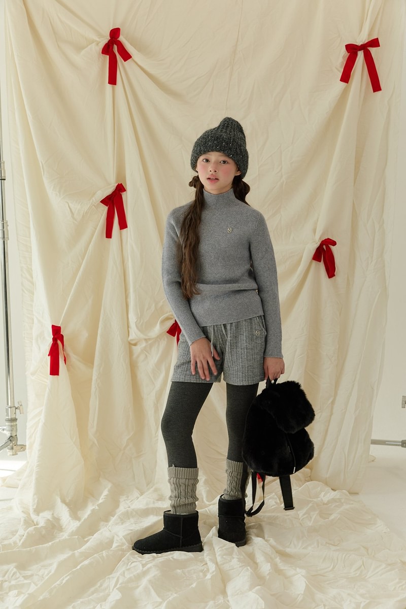 Classic Ribbed Mock Neck Wool Knit by Sm2 for Child - view 4