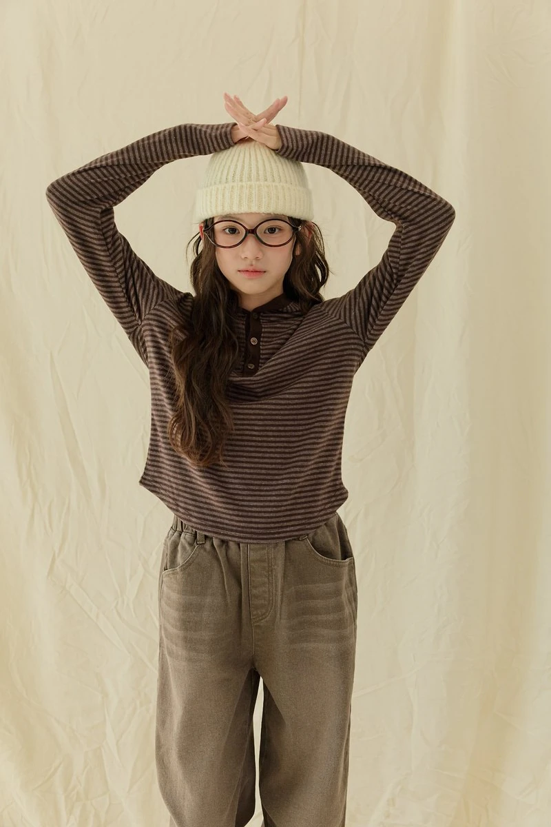 Finger Hole Fleeced Hooded Tee by Sm2 for Child - view 8