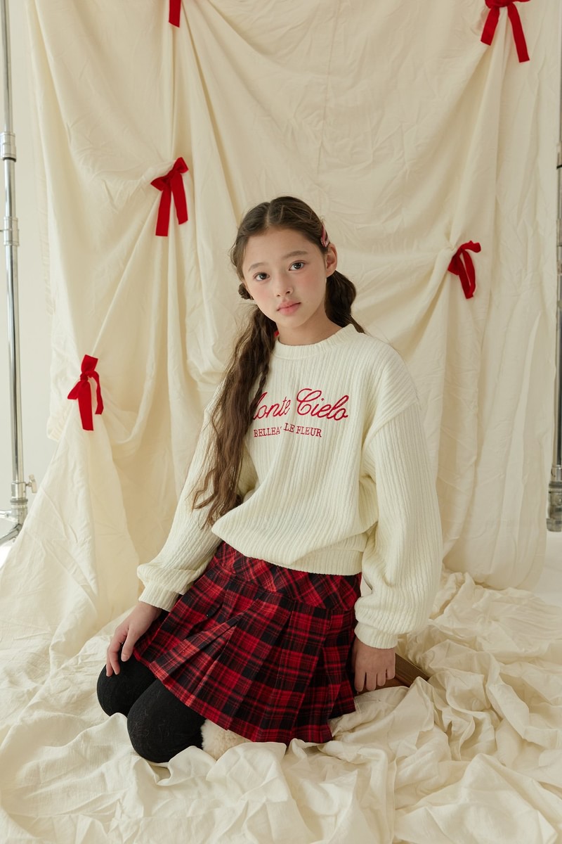 Lettering Embroidery Knit Sweatshirt by Sm2 for Child - view 5