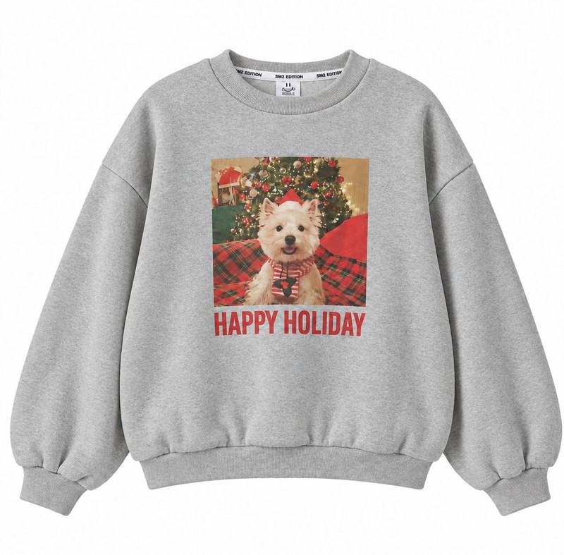 Holiday Puffy Fleeced Sweatshirt by Sm2 for Child - view 2