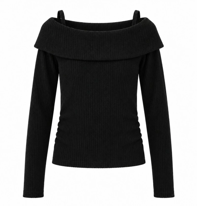 Rosé Fleeced Off-Shoulder Tee by Sm2 for Child - view 1
