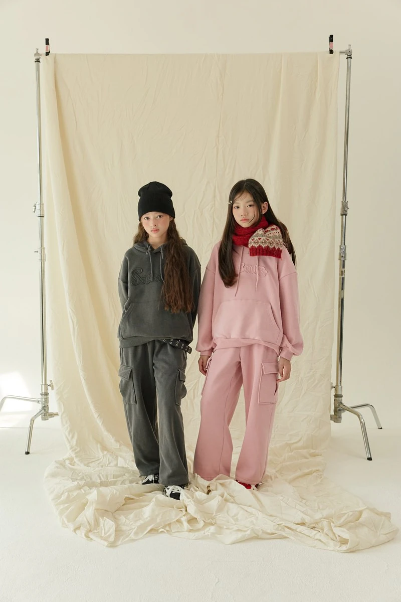 Vintage Pigment Fleeced Hooded Tee by Sm2 for Child - view 6