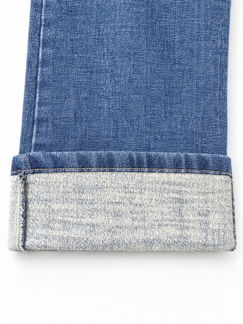 Tight Fleeced Stretch Bootcut Denim Pants by Sm2 for Child - view 3
