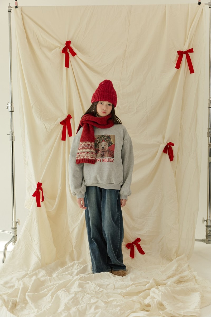 Mink Fleeced Wide Denim Pants by Sm2 for Child - view 4