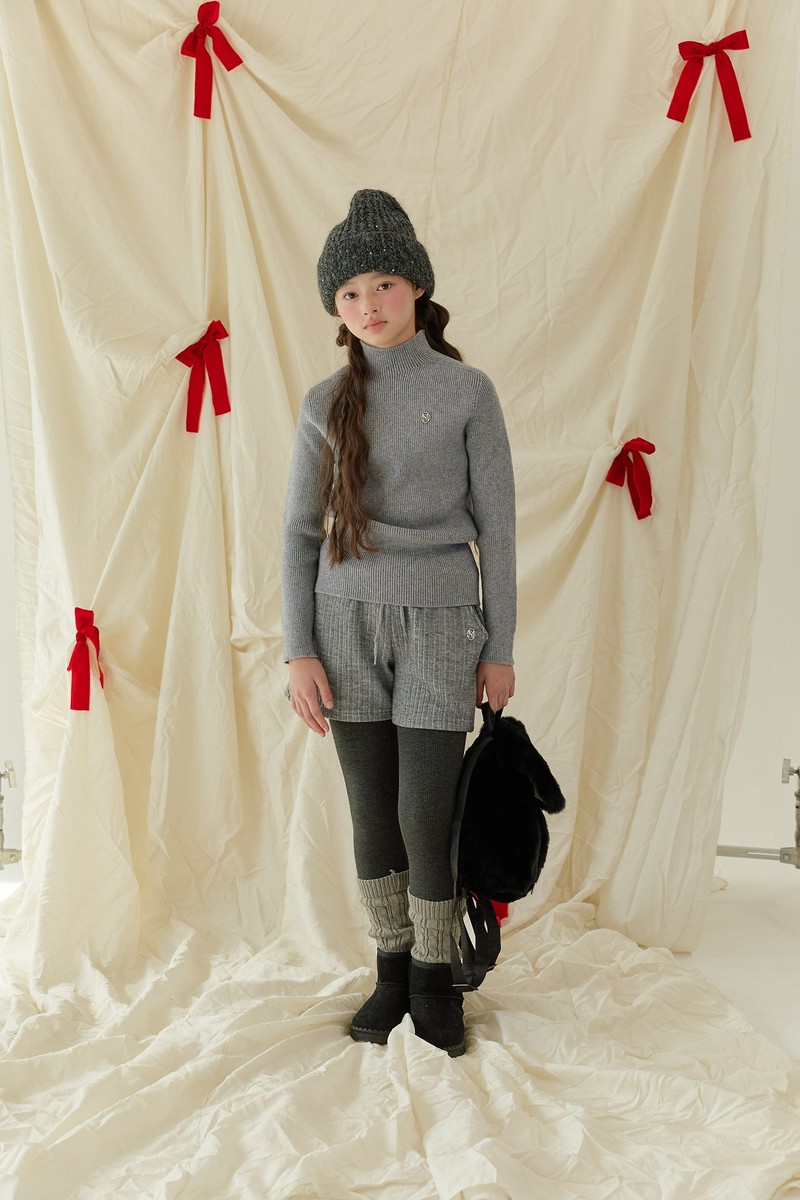Classic Ribbed Mock Neck Wool Knit by Sm2 for Child - view 6