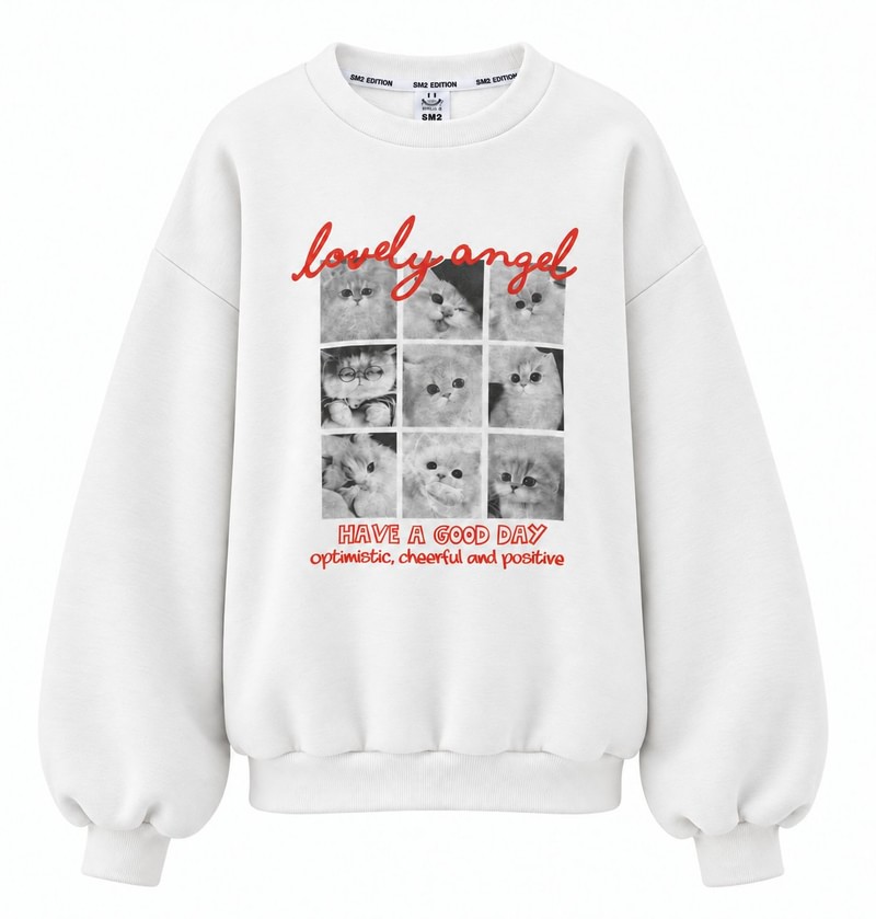 Lovely Cat Fleeced Sweatshirt by Sm2 for Child - view 9