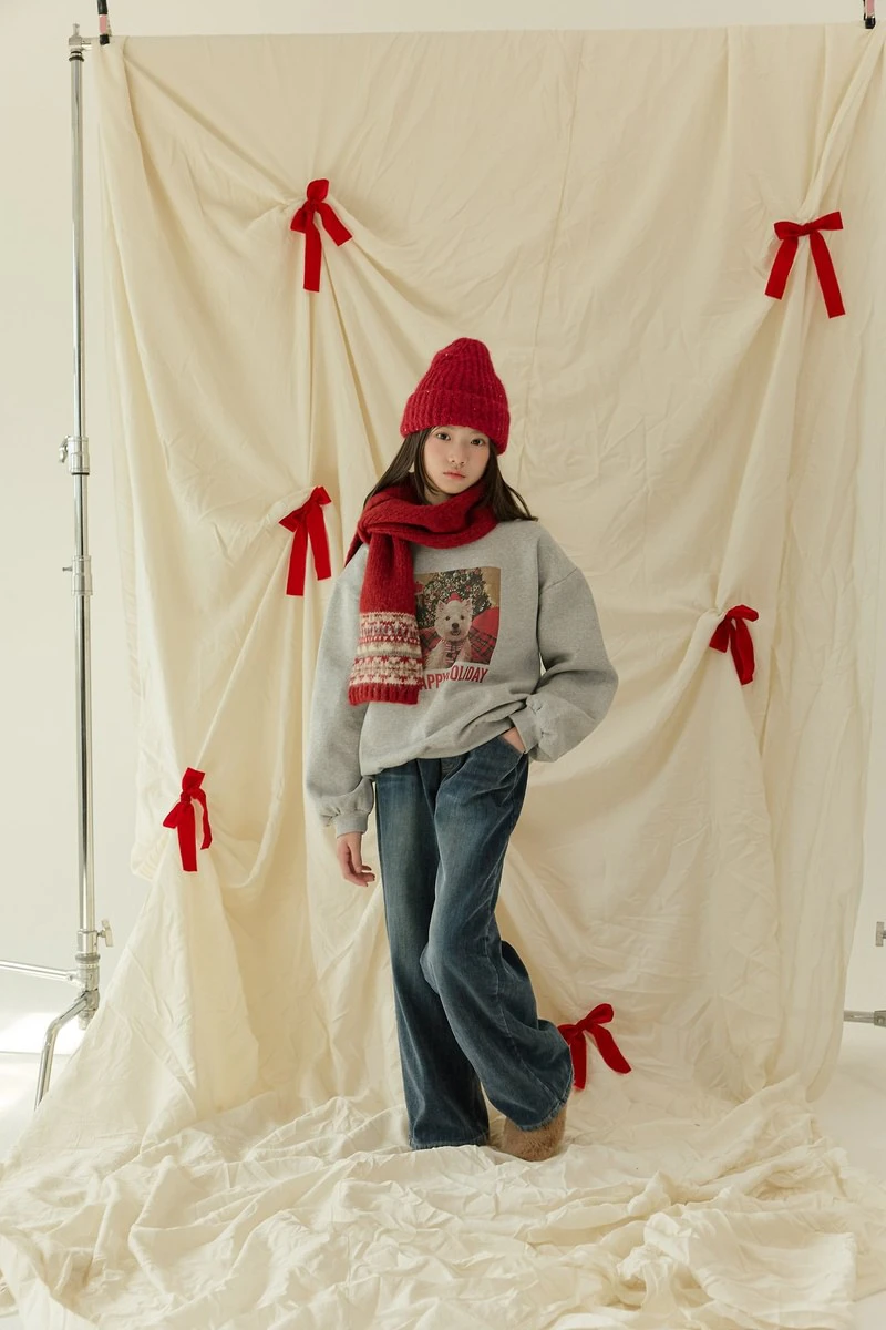 Mink Fleeced Wide Denim Pants by Sm2 for Child - view 5