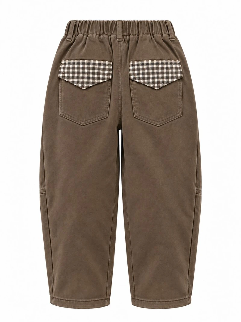 Check Pocket Fleeced Curve Pants by Sm2 for Child - view 2