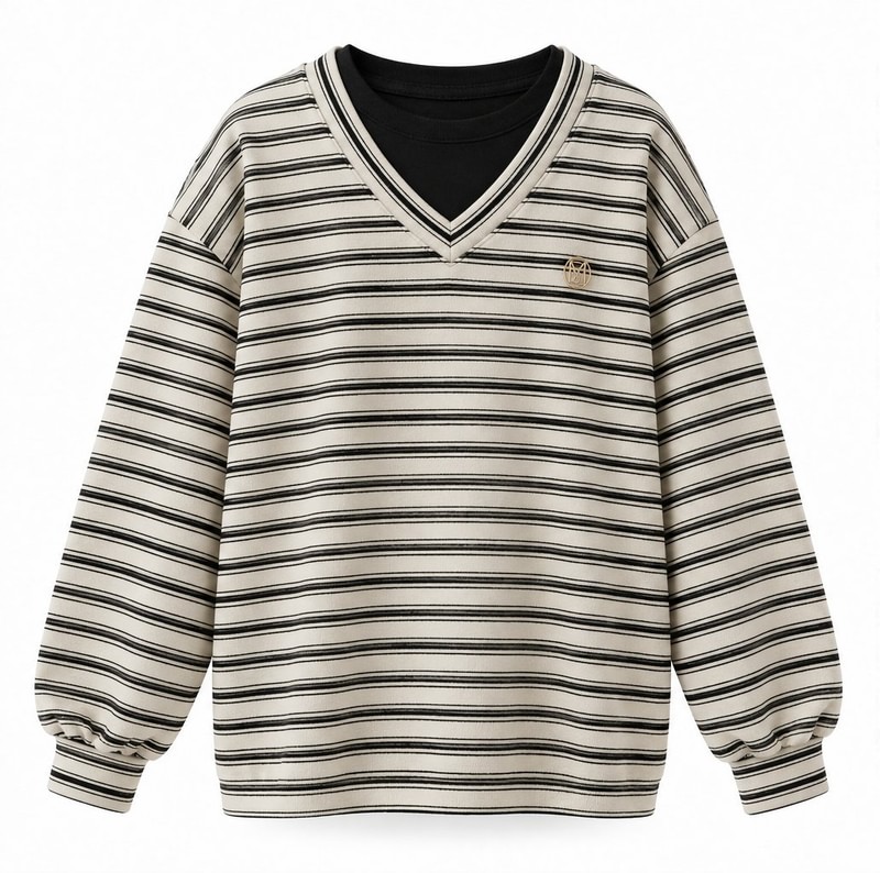 Cozy V-Neck Layered Sweatshirt by Sm2 for Child - view 10