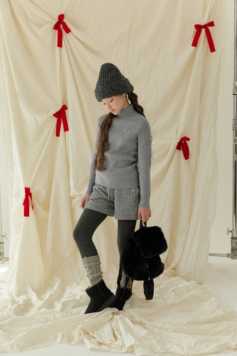 Classic Ribbed Mock Neck Wool Knit by Sm2 for Child - view 8