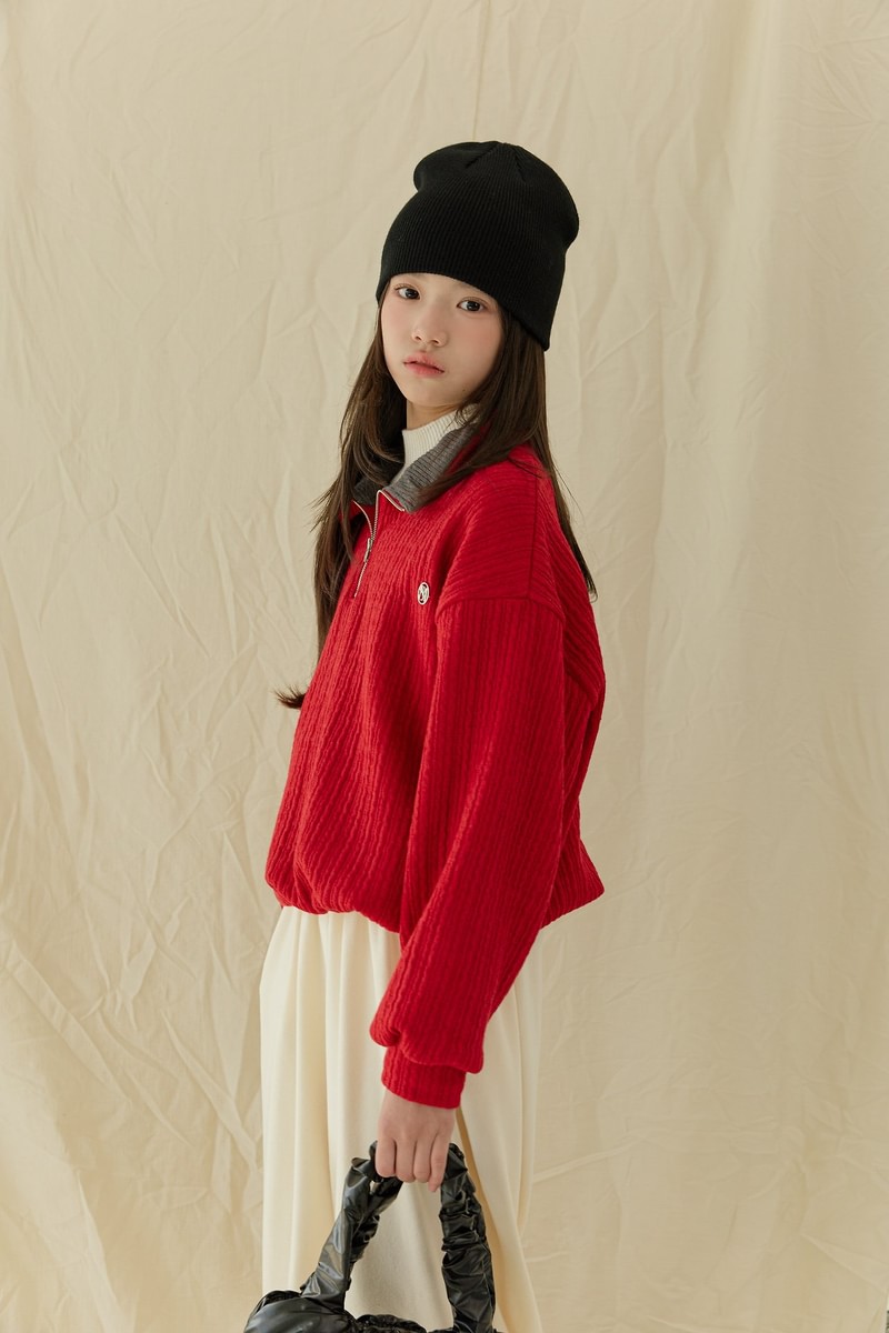 Collar Half Zip-Up Ribbed Knit by Sm2 for Child - view 4
