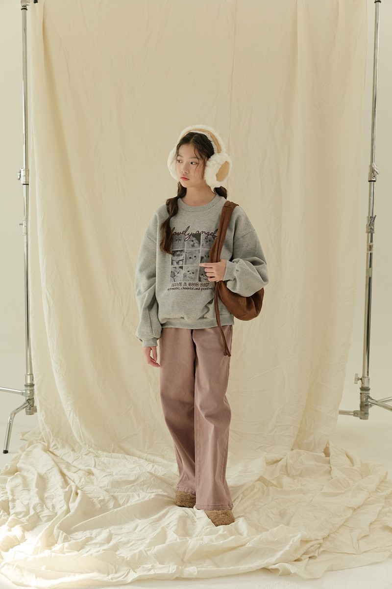 Lovely Cat Fleeced Sweatshirt by Sm2 for Child - view 11