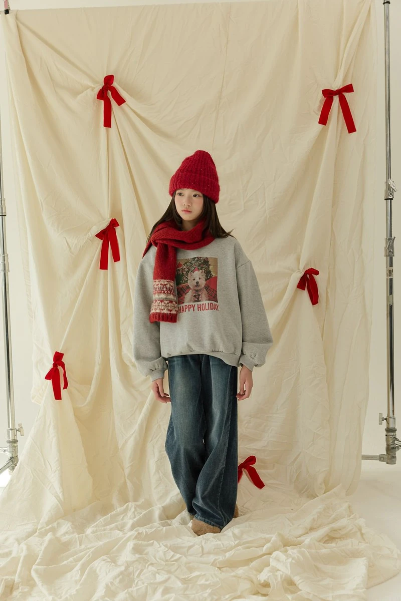 Mink Fleeced Wide Denim Pants by Sm2 for Child - view 7