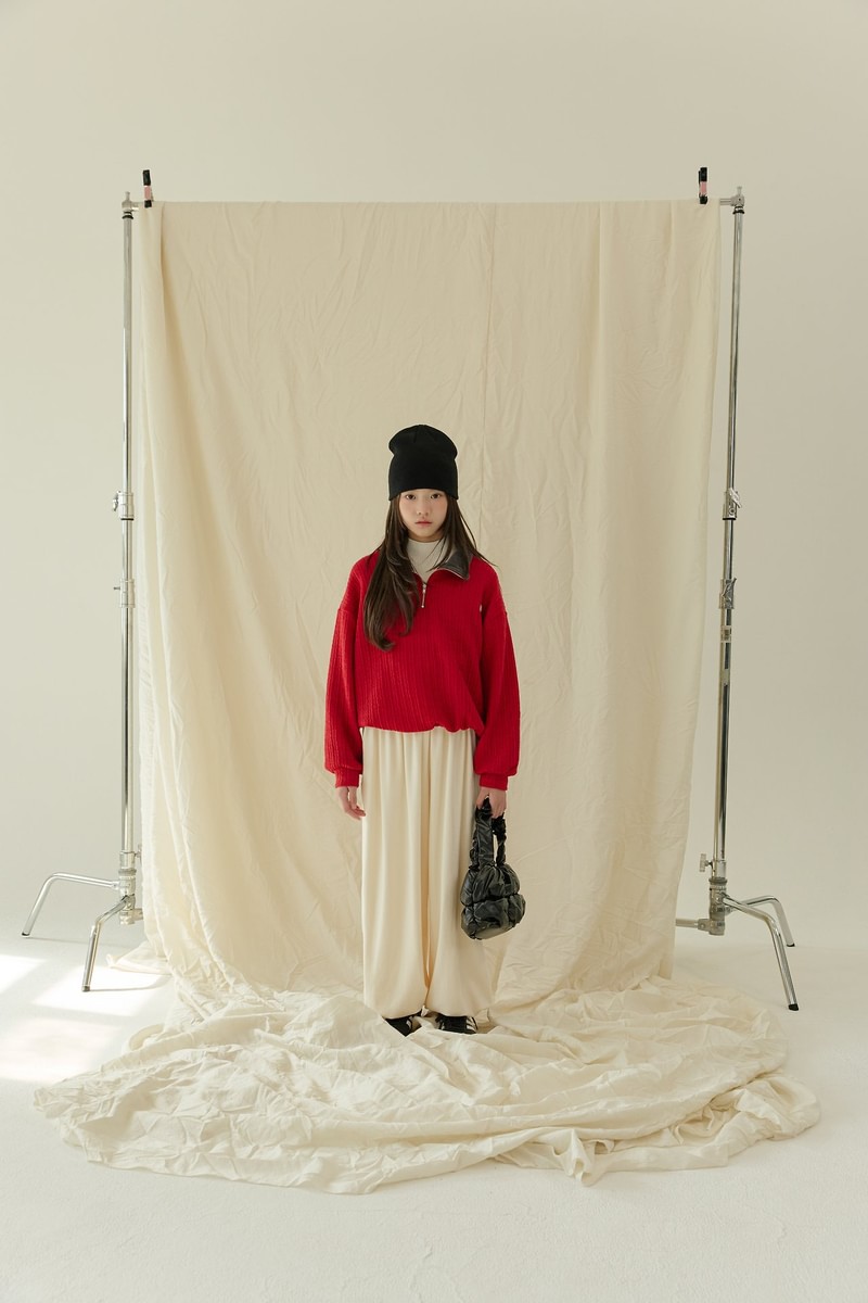 Collar Half Zip-Up Ribbed Knit by Sm2 for Child - view 5