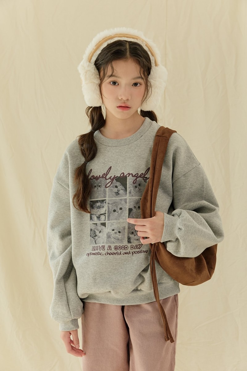 Lovely Cat Fleeced Sweatshirt by Sm2 for Child - view 12