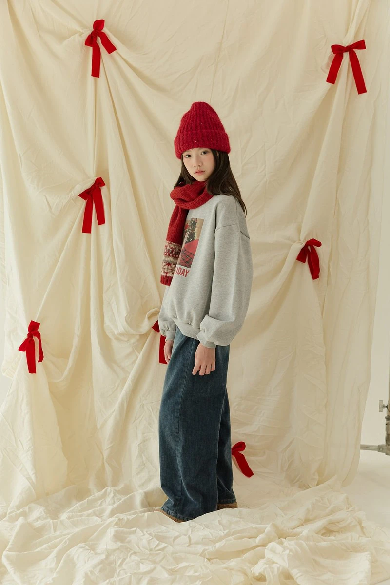 Mink Fleeced Wide Denim Pants by Sm2 for Child - view 8