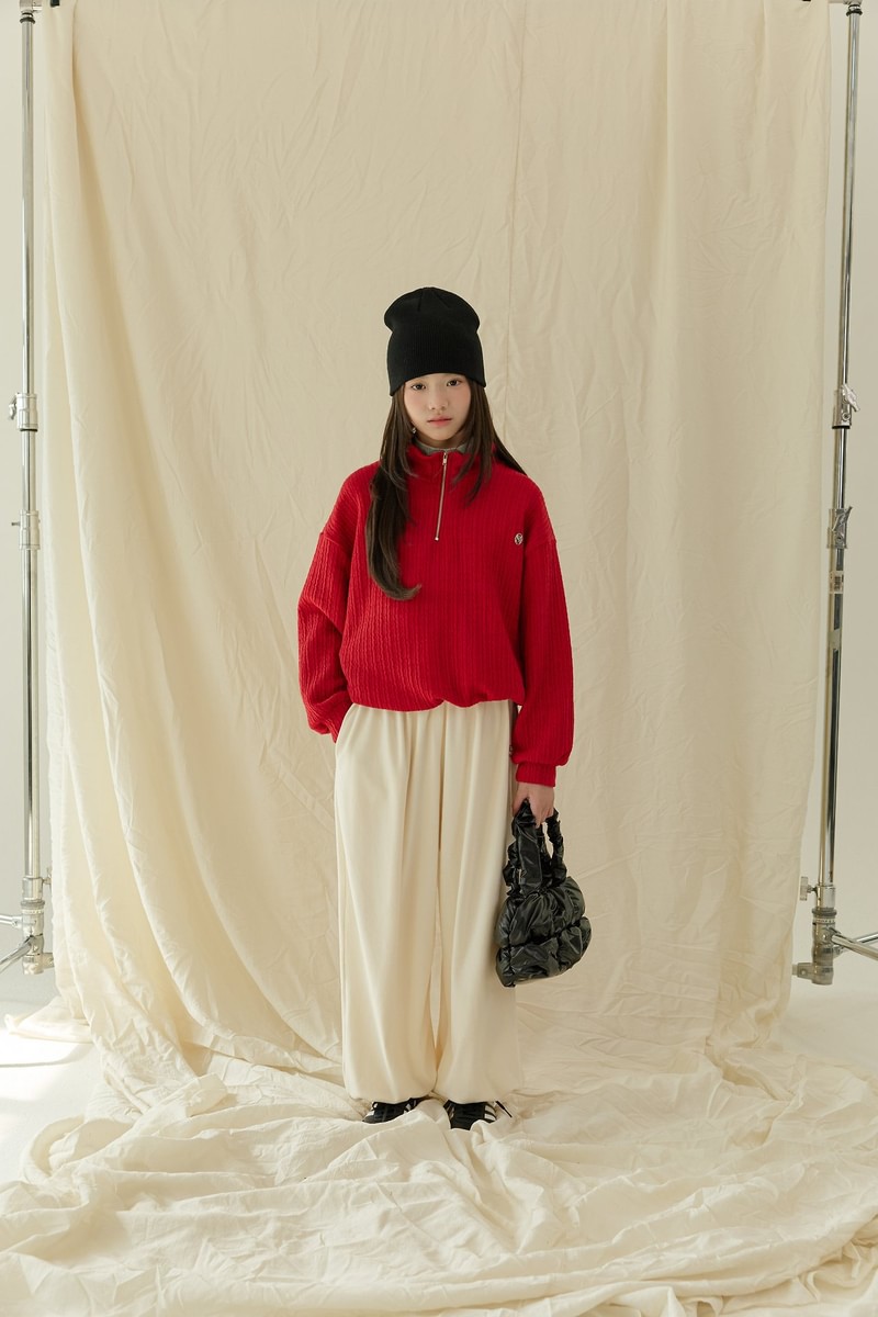 Collar Half Zip-Up Ribbed Knit by Sm2 for Child - view 6