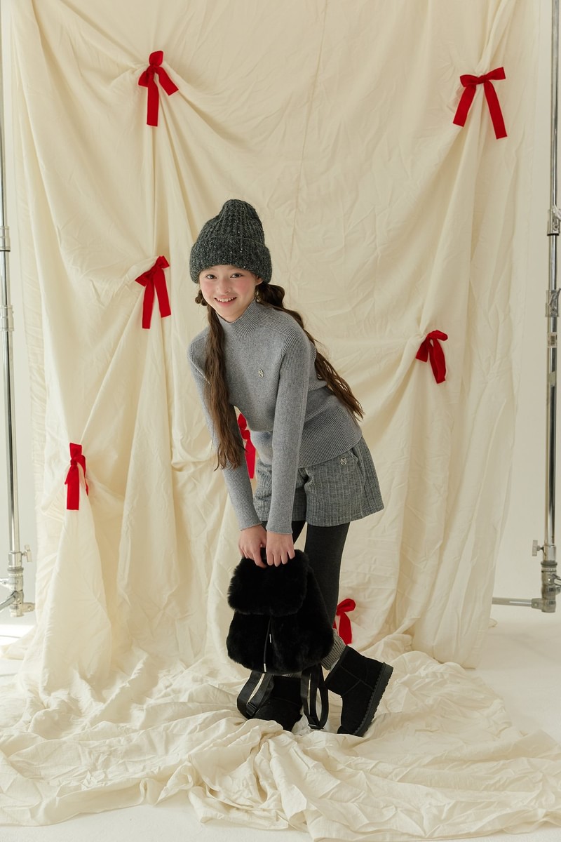 Classic Ribbed Mock Neck Wool Knit by Sm2 for Child - view 11