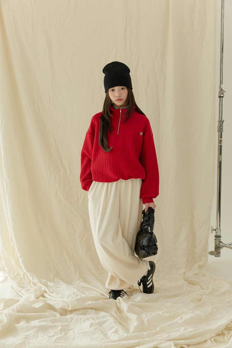 Collar Half Zip-Up Ribbed Knit by Sm2 for Child - view 7