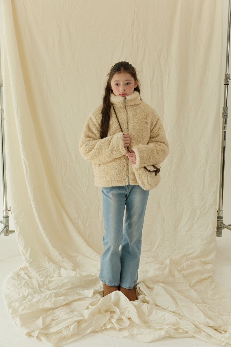 Tight Fleeced Stretch Bootcut Denim Pants by Sm2 for Child - view 12
