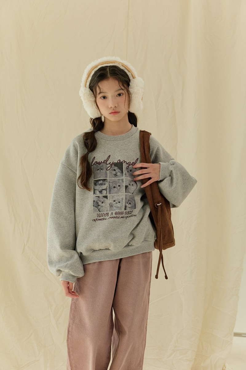 Lovely Cat Fleeced Sweatshirt by Sm2 for Child - view 1