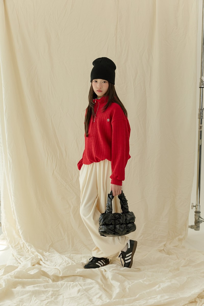 Collar Half Zip-Up Ribbed Knit by Sm2 for Child - view 8