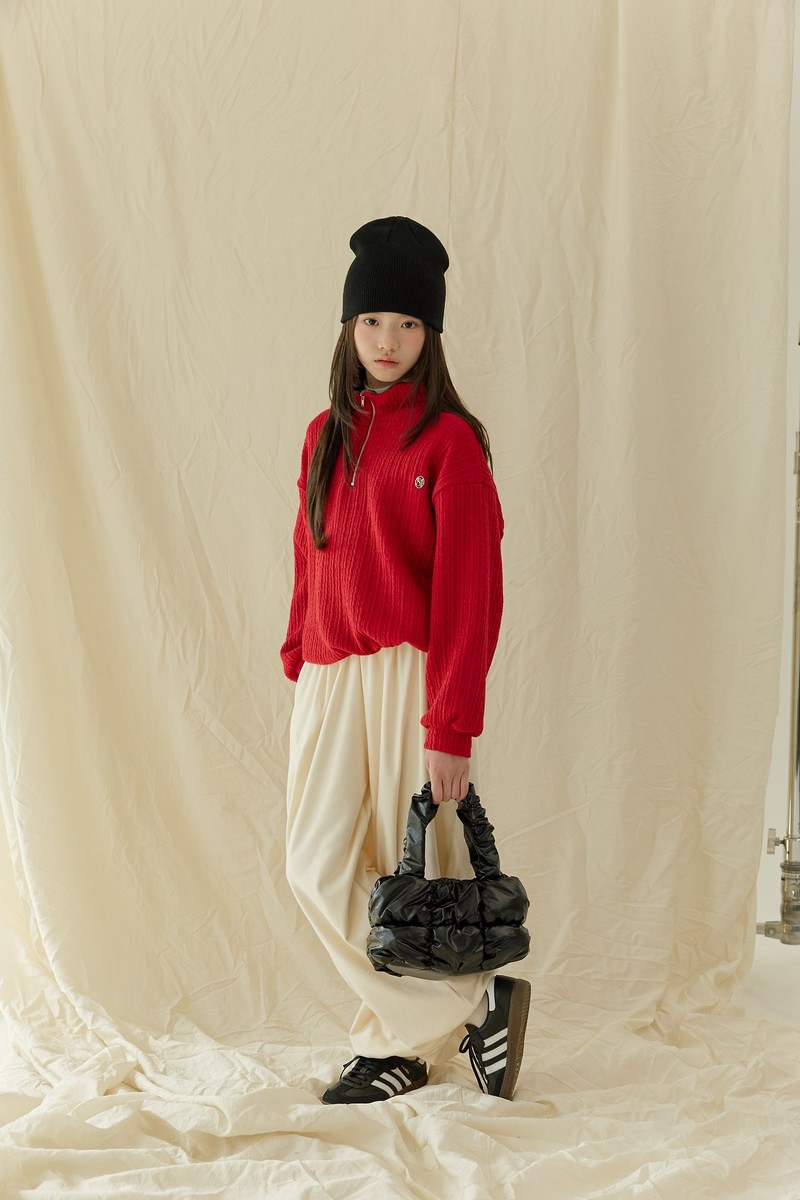 Collar Half Zip-Up Ribbed Knit by Sm2 for Child - view 9