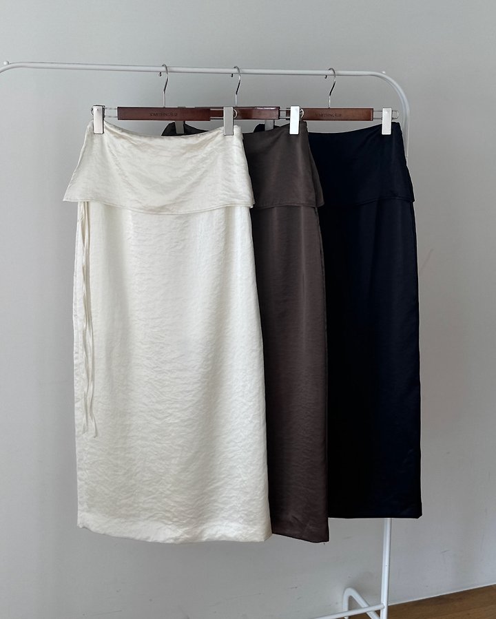 Slow Satin Wrap Layered Skirt by Something Else for Women - view 12