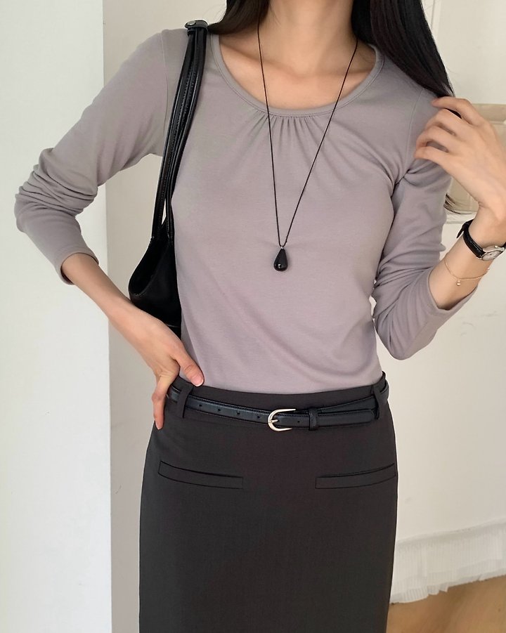 Vince Shirring Round Tee by Something Else for Women - view 2