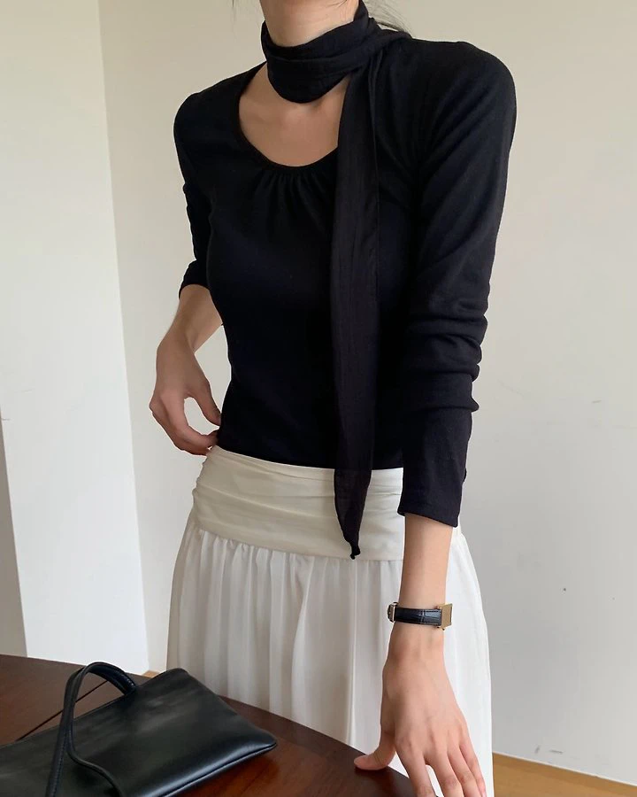 Vince Shirring Round Tee by Something Else for Women - view 8
