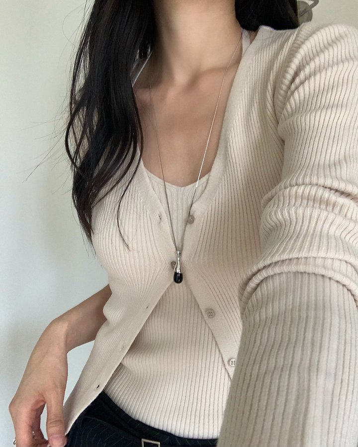 Moel Halter Sleeveless Cardigan Set by Something Else for Women - view 6