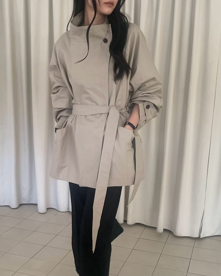 Leaf Field Trench Coat by Something Else for Women - view 3