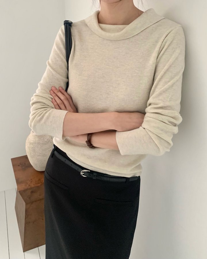 Luvre Cowl Neck Knit by Something Else for Women - view 6