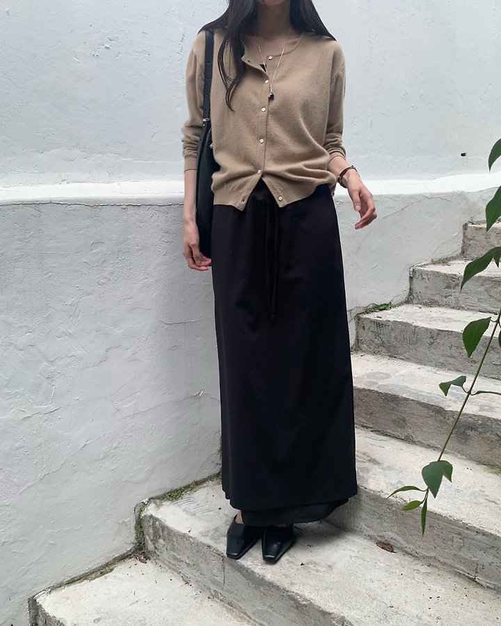 Vine Double Banding Skirt (Maxi) by Something Else for Women - view 3