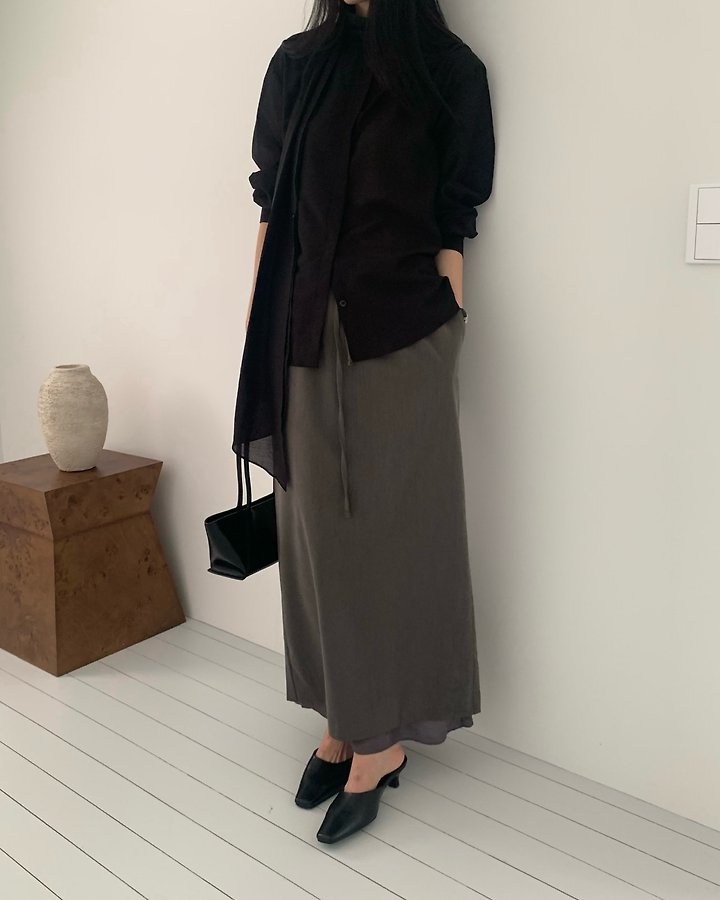 Vine Double Banding Skirt (Maxi) by Something Else for Women - view 5