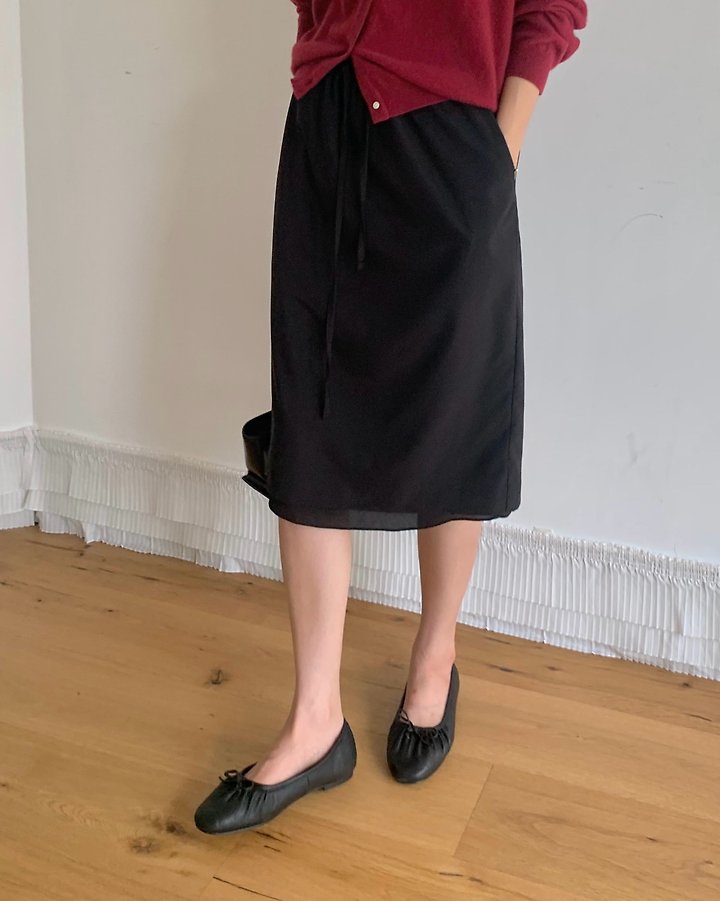 Vine Double Banding Skirt (Midi) by Something Else for Women - view 3