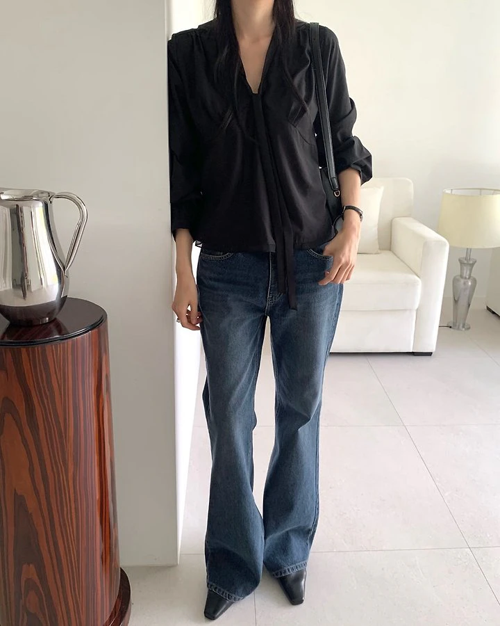 Monet Chiffon Tie Blouse by Something Else for Women - view 2