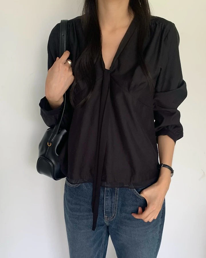 Monet Chiffon Tie Blouse by Something Else for Women - view 3