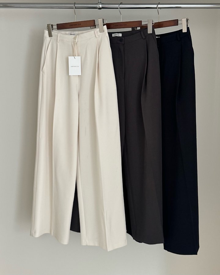 Nerd One Tuck Wide Slacks by Something Else for Women - view 8