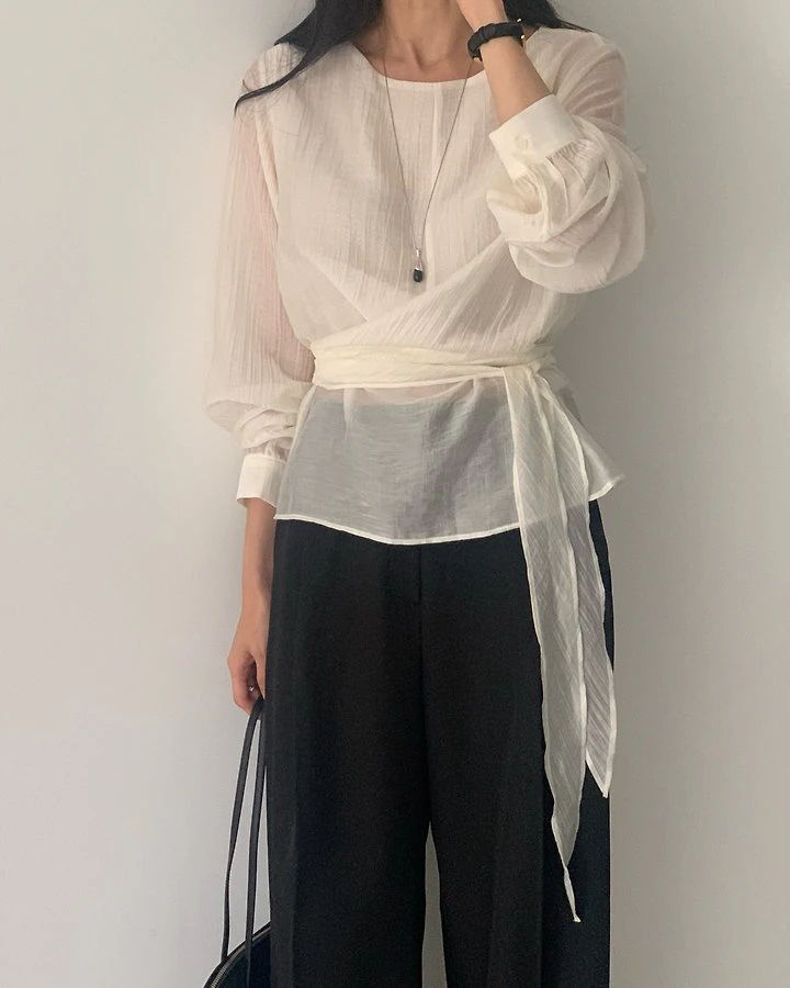 Shine Wrap Blouse by Something Else for Women - view 10