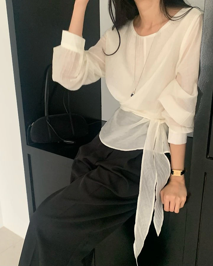 Shine Wrap Blouse by Something Else for Women - view 4