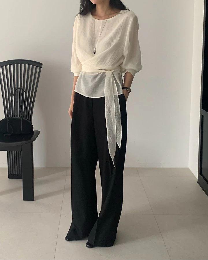 Shine Wrap Blouse by Something Else for Women - view 6