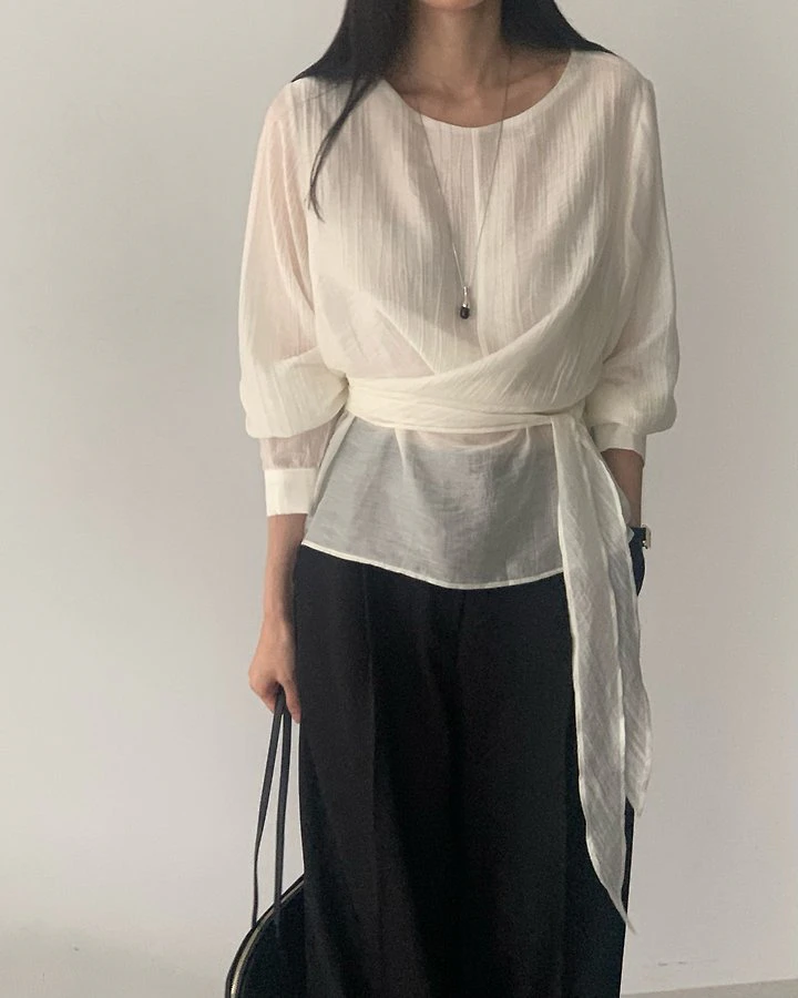 Shine Wrap Blouse by Something Else for Women - view 8