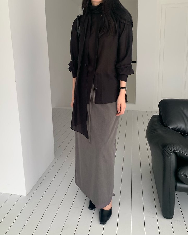 Vine Double Banding Skirt (Maxi) by Something Else for Women - view 9